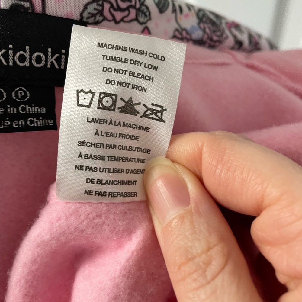 Tokidoki Pink Hoodie Sweatshirt Floral Quartz Small Donutella Unicorno Used - Picture 10 of 16